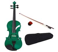 Ktaxon Violín para principiantes, kit de violín acústico de tamaño completo 4/4, color verde