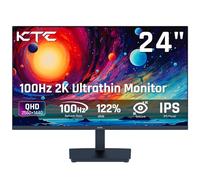 KTC 24 Inch QHD 100Hz Computer Monitor IPS 2K, 1300:1 Contrast, Anti-Blue Light Screen, 122% SRGB, Soporte FreeSync y GSync, HDMI2.0/DP/Earphone for Gaming and Office Working H24T27