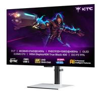KTC 4K Monitor OLED 32 Pulgadas, Modo Dual 4K@240Hz / 1080P@480HZ Gaming Monitor, Tiempo de Respuesta de 0,03 ms, FreeSync/G-Sync, HDR Ture Black 400, HDMI 2.1, DP 1.4, USB 65 W, 3 x USB A 3.0, KVM