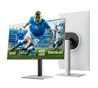 KTC H27E6S Monitor Gaming 27 Pulgadas, QHD 2560 x 1440, 240 Hz (OC 275 Hz), Fast IPS, 1 ms, HDR400, FreeSync y G-Sync, Eye Care, VESA 100 x 100, Soporte con Ajuste de Altura, HDMI 2.0, DisplayPort 1.4