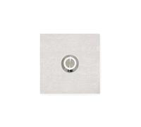 KTC-Home Timbre de puerta de acero inoxidable de alta calidad, pulsador LED, color blanco, tamaño: 7 x 7 cm, resistente a los rayos UV y a la intemperie