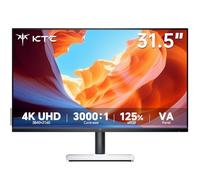 KTC Monitor 32 Pulgadas 4K UHD, Panel VA 3840×2160, HDR10, 99% sRGB, ΔE<2, Luz Azul Reducida, HDMI 2.0, DP 1.4, Soporte Ajustable, VESA 100×100 mm, Monitor Blanco para Oficina y Creación, H32U6