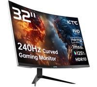 KTC Monitor Curvado para Juegos de 32 Pulgadas, 240 Hz, 1500R, 1080P, 125% sRGB 1 ms, Freesync/G-Sync HDR10, Puertos HDMI/DP/USB VESA, inclinación Ajustable, Interruptor Xbox PS5, Color Negro