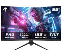 KTC Monitor Curvado para Juegos de 32 Pulgadas, Monitor de PC FHD 1080P 165Hz, 1500R, 122% sRGB con HDR, FreeSync Premium, HDMI 2.0x2, DisplayPort 1.4, Compatible con VESA, inclinación Ajustable