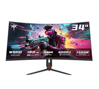 KTC Monitor Curvo 34 Pulgadas, UWQHD (3440 x 1440) 180Hz Monitor Gaming, Adaptive Sync, 21:9 VA Panel 1500R, 1ms MPRT, HDR10, Relación de Contraste 4000:1, 2 x DP (180Hz), 2 x HDMI (100Hz), H34S18S