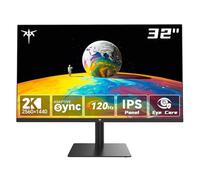 KTC Monitor de 32 Pulgadas 2K, Monitor de computadora IPS 1440P, Monitor de PC QHD sin Marco de 100 Hz para Juegos de Oficina, Cuidado de los Ojos, G-Syn Negro 32 Pulgadas