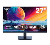 KTC Monitor de computadora QHD de 27 pulgadas (2560 x 1440) de 100 Hz, panel IPS, pantalla antiluz azul, gama de colores 100% alta, 123% sRGB, compatible con FreeSync y GSync, monitor de PC para