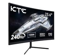 KTC Monitor de juego curvado de 24 pulgadas de 240 Hz, monitor de computadora curvado FHD 1500R 1080P, contraste 3000:1, sincronización adaptativa, HDR, MPRT 1 ms, puerto HDMI DisplayPort, luz azul
