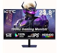 KTC Monitor Gamer 24 Pulgadas, FHD 1080P@180Hz (OC 190Hz) con Panel Fast IPS, Tiempo de Respuesta 1ms, FreeSync/G-Sync, HDR400, 133% sRGB, HDMI 2.0 / DP 1.4, Hardware Anti-Luz Azul, VESA 100×100