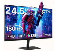 KTC Monitor Gaming 24.5" 180Hz FHD, Fast IPS 1080p 1ms, 128% sRGB HDR10, FreeSync, HDMI x 2/DP x 1, VESA, inclinación ajustable, Xbox, PS5, Switch (cable HDMI incluido)