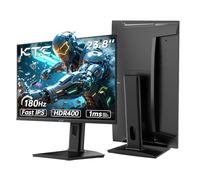 KTC Monitor Gaming 24 Pulgadas QHD 2K 2560×1440, 180Hz (OC 185Hz), Panel Fast IPS, 1ms, HDR400, Adaptive Sync, 99% DCI-P3, Soporte Ergonómico Ajustable en Altura y Rotación, VESA 100×100 mm, H24T7