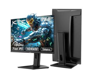 KTC Monitor Gaming 24 Pulgadas QHD 2K 2560×1440, 180Hz (OC 185Hz), Panel Fast IPS, 1ms, HDR400, Adaptive Sync, 99% DCI-P3, Soporte Ergonómico Ajustable en Altura y Rotación, VESA 100×100 mm, H24T7