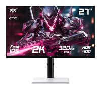 KTC Monitor Gaming 27 Pulgadas, 320Hz 300hz 240hz, QHD Monitor Blanco, Fast IPS, 1ms, 2K 2560 x 1440P, Freesync & G-Sync, 144% sRGB, HDR400, Luz Azul Baja, VESA 100x100, DP1.4/HDMI 2.1, H27E6