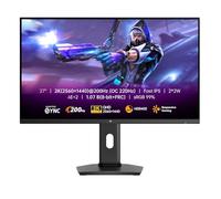 KTC Monitor Gaming 27 Pulgadas QHD 2560×1440, 200Hz (OC 210Hz), Fast IPS, 1ms GTG, HDR400, Adaptive Sync, Colores 10 bits, Soporte Ajustable en Altura, 2×DP1.4, 2×HDMI2.0
