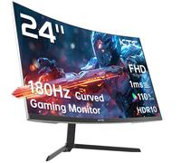 KTC Monitor Gaming Curvo 1500R 24 Pulgadas, FHD (1920x1080p) 1ms 180Hz 144Hz 120Hz Pantalla Gaming, Adaptive Sync, VA Panel, HDR, HDMI 2.0/DP 1.4, VESA para PC, portátil, PS5 y más