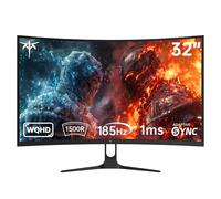 KTC Monitor Gaming Curvo 32 Pulgadas, QHD 2K 2560×1440, 185Hz (OC), 1ms, Panel HVA, Curvatura 1500R, HDR10, 96% DCI-P3, 99% sRGB, Adaptive Sync, Luz Azul Baja, HDMI 2.0, DP 1.4, VESA 100×100mm, H32S5