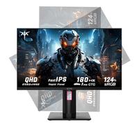KTC Monitor Gaming de 27 Pulgadas, Monitores PC Fast IPS 1440p 180Hz, Monitor de Ordenador 2K QHD 1ms GTG, HDR Vertical/HDMI/USB C/DP, FreeSync y G-Sync, inclinación Ajustable en Altura, H27T22