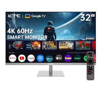 KTC Monitor inteligente 4K de 32 pulgadas con sistema de TV Google UHD 3440 x 2560P Hey Google Voice Remote Netflix con licencia Dolby Audio HDR Tecnología KVM WiFi Bluetooth 65W PD tipo C cargador