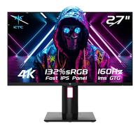 KTC Monitor para Juegos 4K UHD 144Hz de 27 Pulgadas - Panel IPS rápido 160Hz 1ms GTG, HDR400 132% sRGB, HDMI2.1/DP1.4, Montaje VESA, Altura/inclinación/pivote/Soporte Giratorio, Monitor Vertical