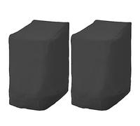 KTCINA Funda para sillas de jardín para 6 sillas de 114 x 85 x 65 cm, cubierta para muebles de jardín de 420 poliuretano, tela Oxford, resistente al agua, para sillas apilables, resistente al