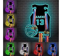 Ktfhvgy Medallero de metal para jersey personalizado, con nombre y número, medallero de pared, béisbol, baile, gimnasia, fútbol, competición de hockey (estilo-02)