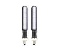 KTGVTPBHBW indicadores dirección Luces LED Universales De Señal Giro Para Motocicleta Traseras Lámpara M10 12V Indicador Intermitente Ámbar Resistente Al Agua Accesorios(2pcs White)