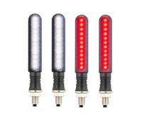 KTGVTPBHBW indicadores dirección Luces LED Universales De Señal Giro Para Motocicleta Traseras Lámpara M10 12V Indicador Intermitente Ámbar Resistente Al Agua Accesorios(4pcs White-Red)