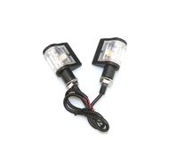 KTGVTPBHBW indicadores dirección Luz De Señal Giro Universal Para Motocicleta Indicador LED Con Logotipo Lámpara Intermitente Para Aleación Aluminio Negro 12V 8mm(Type E)