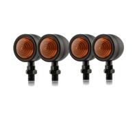 KTGVTPBHBW indicadores dirección Para CBR500R CB1000F Para Integra 750 2/4PCS Luz De Señal Giro Motocicleta Metal Luces Circulación Cromadas Negras Intermitentes(4 Pcs-Black)