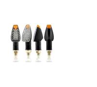 KTGVTPBHBW indicadores dirección Universal 12V 10mm Señal De Giro Moto LED Indicador Señales Motocicleta Luz Lámpara Intermitente(4 Transparent Lens)
