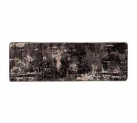 KTHLBRH Alfombra Runner MARSA negro 50 x 250 cm de poliéster y PVC | Terciopelo poliéster, pelo bajo, parte trasera de PVC, resbalón, lavable a máquina, secado rápido, insonorizante, pasillos