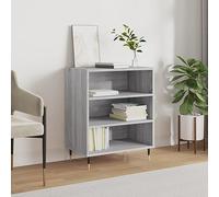 KTHLBRH Aparador Madera de ingeniería Gris Sonoma Aparador de almacenaje con Amplio Espacio y función expositora, Material Duradero y Estable. 57x35x70 cm