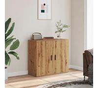 KTHLBRH Aparador Madera de ingeniería Roble Artesanal Aparador de Madera con Puertas y Amplio Almacenamiento para Organizar tu Hogar 80x33x70 cm