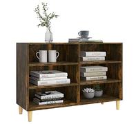 KTHLBRH Aparador Roble Humo 103,5 x 35 x 70 cm Madera | 6 estantes, 4 patas eucalipto, estilo escandinavo, fácil limpieza
