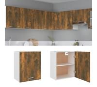 KTHLBRH Armario Colgante Lyon de Roble Ahumado 50x31x60 cm en Madera de ingeniería, Armario de Pared con Amplio almacenaje para Cocina, Estructura Estable y Resistente a la Humedad,