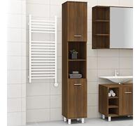 KTHLBRH Armario de Baño con 6 Compartimentos y 2 Puertas, Amplio Espacio de Almacenamiento, Madera Contrachapada Resistente a la Humedad, Diseño Práctico con Tiradores, Fácil Montaje