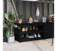 KTHLBRH Armario de Cocina Exterior de Madera de Pino Macizo con Amplio Espacio de Almacenaje y Diseño Modular para Jardín | Mueble de Cocina al Aire Libre con Estructura Sólida