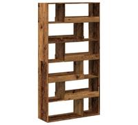 KTHLBRH Armario para libros, estrecho, aparador para salón, divisor de habitaciones, aspecto de madera envejecida, 100 x 33 x 187,5 cm, material de madera para salón, habitación, trastero y cocina