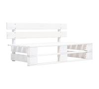 KTHLBRH Banco de paletas de jardín, bancos de terraza, adecuado para decoración de porches, exteriores, jardín, terraza, porche, piscina, balcón, madera blanca