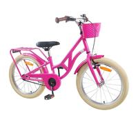 KTHLBRH Bicicleta infantil de 20 pulgadas, de acero, color rosa oscuro | Cuadro de acero, caucho, velocidad única, sillín anatómico, tija de sillín telescópica, manillares ajustables