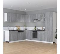 KTHLBRH Cajón bajo Lyon Gris Sonoma 60x46x81,5 cm Madera de ingeniería con cajón y Dos estantes, Armario de Cocina para Almacenamiento Adicional y organización práctica, Estructura