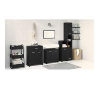 KTHLBRH Conjunto de Muebles de Baño de Madera Moderno con Puertas Lisas y Almacenamiento Práctico para Espacios Pequeños y Grandes - Diseño Rectangular y Minimalista