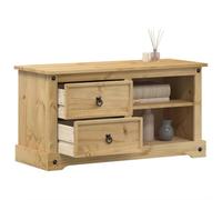 KTHLBRH Corona - Mueble de TV con cajones, 100 x 40 x 52 cm, madera maciza de pino