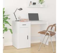 KTHLBRH Escritorio blanco 100 x 49 x 75 cm, material de madera, escritorio, escritorio, escritorio, escritorio de ordenador, diseño que ahorra espacio, ideal para la oficina en casa