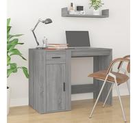 KTHLBRH Escritorio gris Sonoma 100 x 49 x 75 cm, material de madera, escritorio, escritorio, escritorio, escritorio, escritorio de ordenador, diseño que ahorra espacio, ideal para la oficina en casa