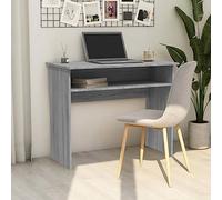 KTHLBRH Escritorio gris Sonoma 90 x 50 x 74 cm, material de madera, escritorio, escritorio, escritorio, escritorio, escritorio de ordenador, diseño que ahorra espacio, ideal para la oficina en casa