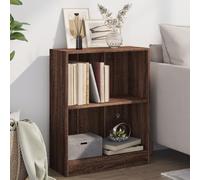 KTHLBRH Estantería compacta de madera con 2 estantes y placa superior robusta, multifuncional como estantería o armario auxiliar, almacenamiento para libros, DVD, CD, archivos y decoración