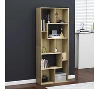 KTHLBRH Estantería de Madera Librería Clásica con Múltiples Compartimentos Espaciosos para Libros Revistas DVD y Decoración, Fácil Montaje y Limpieza, Uso Horizontal o