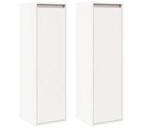 KTHLBRH Estantería de pared para baño, estantería de pared pequeña, estantería de cocina, estantería de pared, 2 unidades, color blanco, 30 x 30 x 100 cm, madera maciza de pino para cocinas, balcones