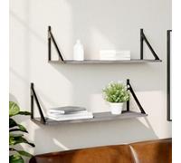 KTHLBRH Estantes de Pared 2 Unidades Madera Ingeniería Gris Sonoma 80x25x25,5cm - Estantería Flotante para Organización y Decoración del Hogar **Análisis de requisitos